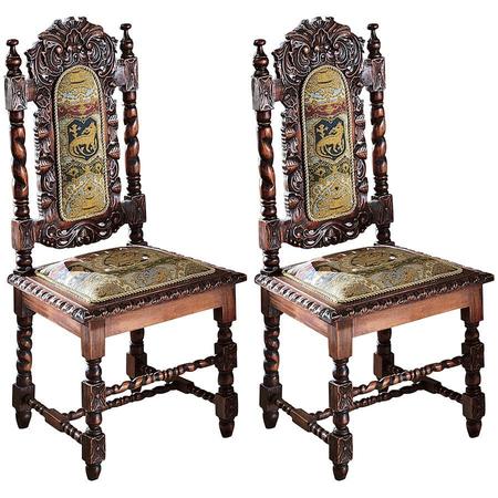 DESIGN TOSCANO Charles II Side Chair, PK 2 AF22025